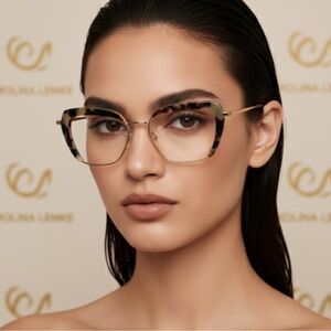 Gorgeous Authentic Carolina Lemke designer prescription eyeglasses frames